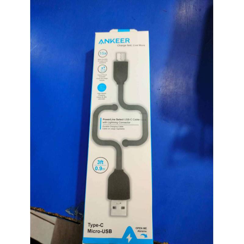 Picture of Anker Micro USB Data Cable 3ft/0.9 Meters 90cm High Speed Fast Charging Cable-White
