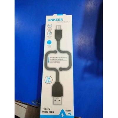 Picture of Anker Micro USB Data Cable 3ft/0.9 Meters 90cm High Speed Fast Charging Cable-White