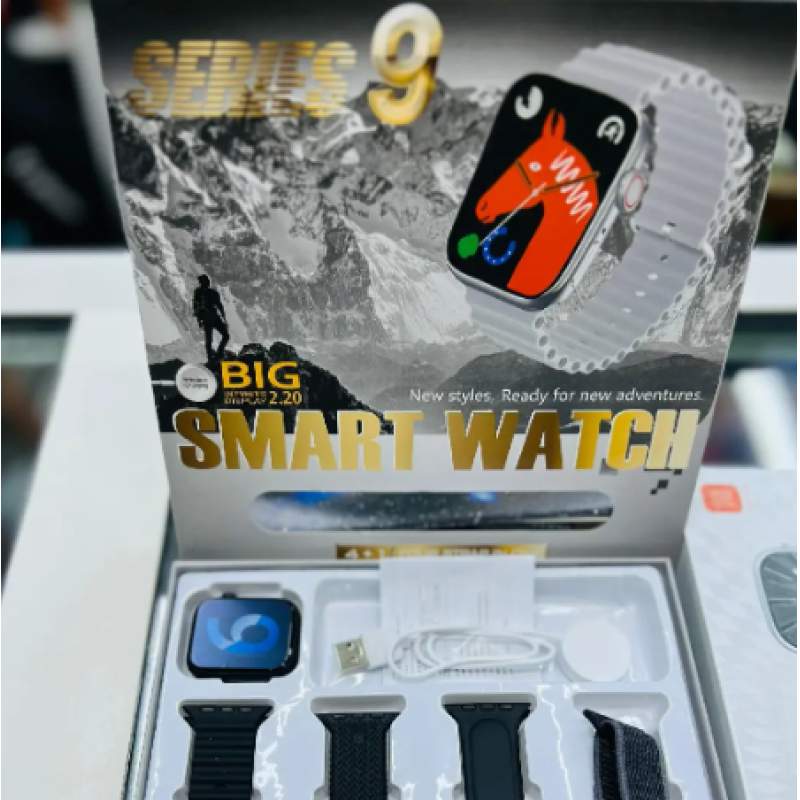 Picture of Smart Watch With 4 Straps Series 9-Orange