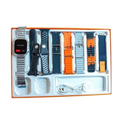 Picture of Y80 Ultra Smartwatch With 8 Strap-Multicolor