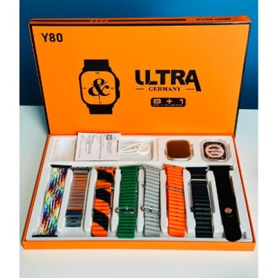 Picture of Y80 Ultra Smartwatch With 8 Strap-Multicolor