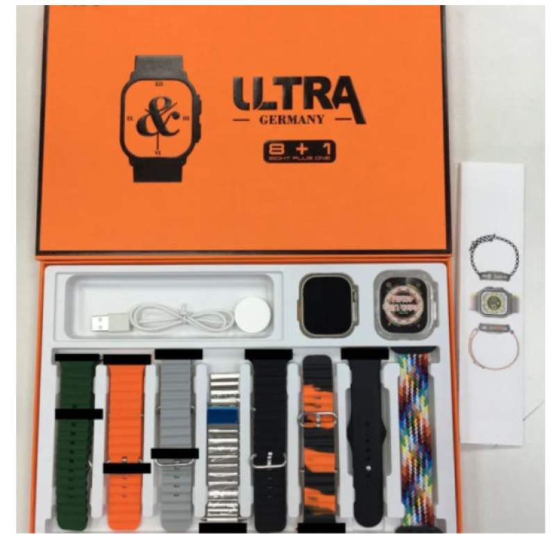 Picture of Y80 Ultra Smartwatch With 8 Strap-Multicolor
