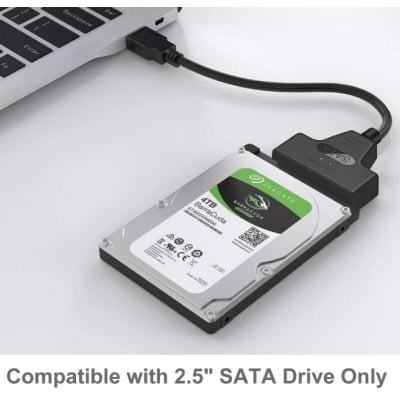 Picture of High-Speed USB SATA Cable External Hard Disk Reader 2.5 HDD SSD Hard Drive Adapter 22cm/35cm/50cm USB 3.0/2.0 for Optional-Black