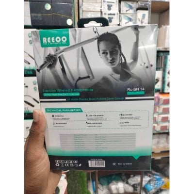 Picture of Reeoo Ro Bn 14 Bluetooth 5.0 Wireless Neckband Earphone Long time Music 35Hours time