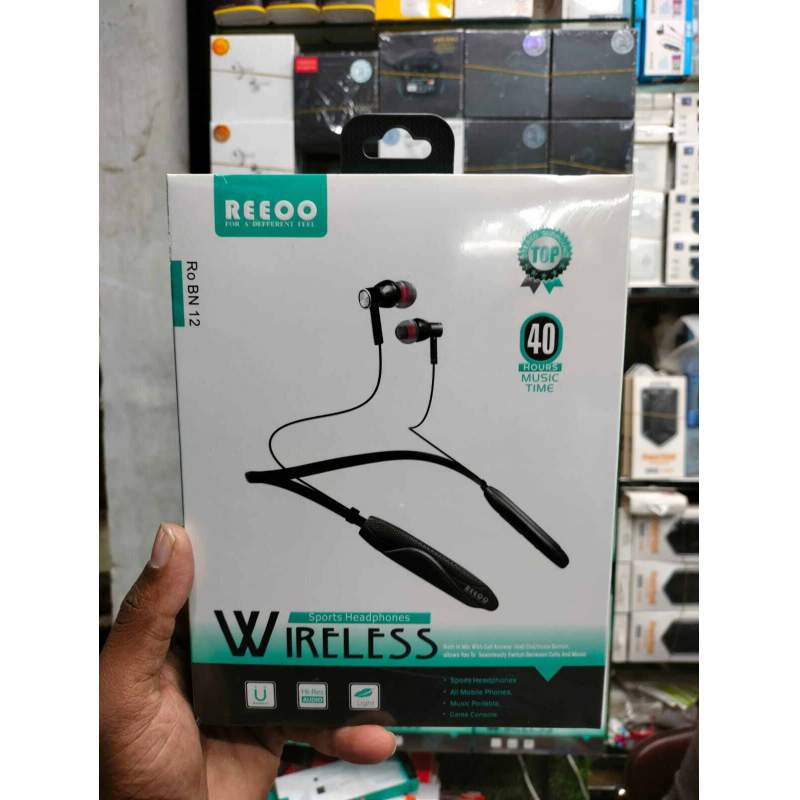 Picture of Reeoo Ro Bn 14 Bluetooth 5.0 Wireless Neckband Earphone Long time Music 35Hours time