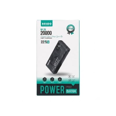Picture of Reeoo 22.5W Super Fast 20000mAh Power Bank (RP25)-Black