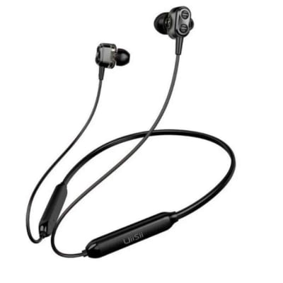 Picture of UiiSii BN28 Dual Driver Bluetooth Neckband Earphone Waterproof In Ear Earphones-Black