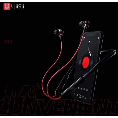 Picture of UiiSii BN28 Dual Driver Bluetooth Neckband Earphone Waterproof In Ear Earphones-Black