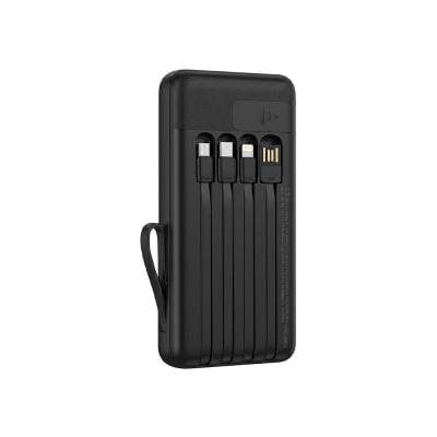 Picture of 10000 MAH Powerbank with LED Display and All in One Cable set-Black
