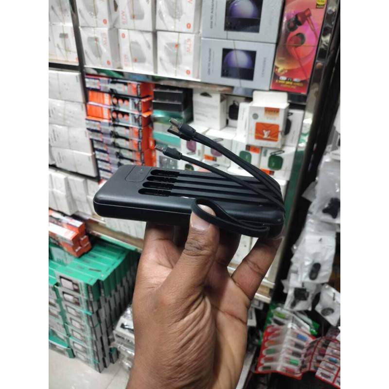 Picture of 10000 MAH Powerbank with LED Display and All in One Cable set-Black