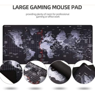 Picture of Office Mouse Pad - Multicolor- Gaming Big Size mouse pad Size 27X12 Inch 700mmX300mm-Black