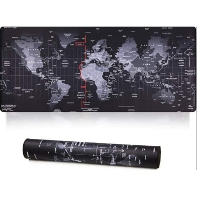 Picture of Office Mouse Pad - Multicolor- Gaming Big Size mouse pad Size 27X12 Inch 700mmX300mm-Black