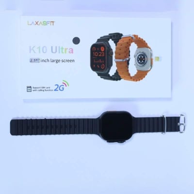 Picture of K10 Ultra Smart Watch With Sim Supported 2.1" Display, Wireless Charger And Bluetooth Connectivity Calling & Music, Fitness Tracker With 20 Different Sports Mode