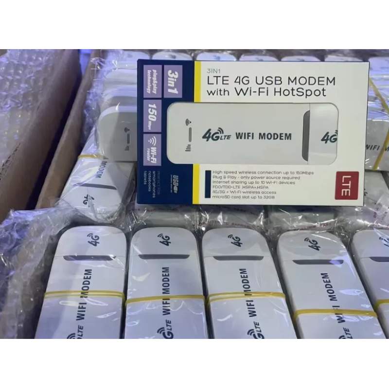 Picture of 3G/4G LTE All Operator SIM Supported WiFi Modem & Wi-Fi HotSpot Wireless USB Dongle (150Mbps,)-White