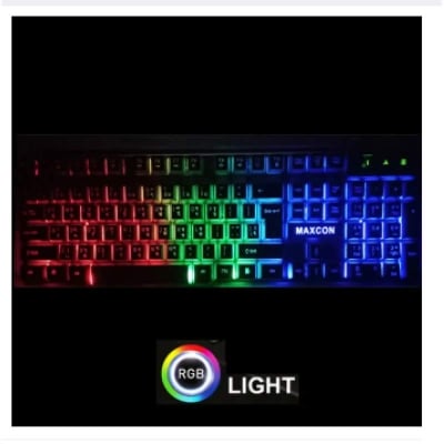 Picture of Maxcon MC-30 Pro Gaming Keyboard With LEDs Keys-black