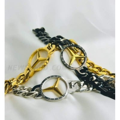 Picture of Men's Unique Design Stainless Steel Bracelet Men's Fashion Accessories Mercedes
