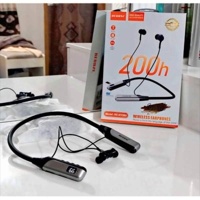 Picture of Recrsi RE-NY060 200 Hours Bluetooth Neckband-Black