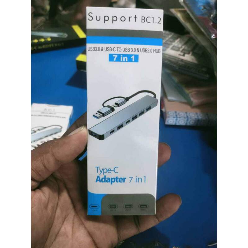 Picture of 7 in 1/8 in 1 USB 3.0 and Type-C / USB-C to USB 3.0 USB 2.0 HUB Adapter