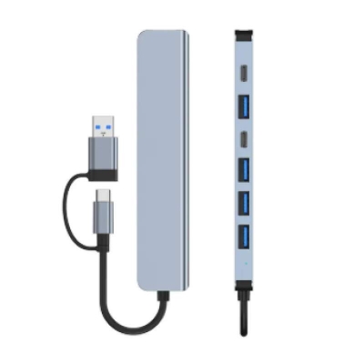 Picture of 7 in 1/8 in 1 USB 3.0 and Type-C / USB-C to USB 3.0 USB 2.0 HUB Adapter