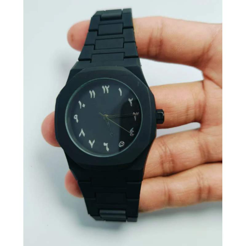 Picture of Arabic Watch Waterproof Men's Quartz Watch Black PC Plastic watch for men - Aura Arabic Watch - Black