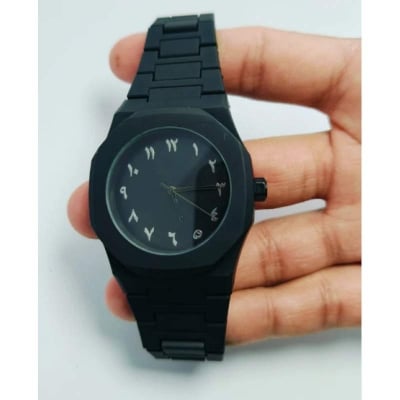 Picture of Arabic Watch Waterproof Men's Quartz Watch Black PC Plastic watch for men - Aura Arabic Watch - Black