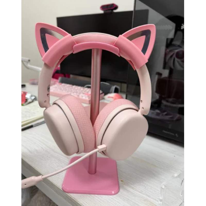 Picture of Headphone Bracket Hanger Black White Headset Earphone Hanger Holder Headphone Stand Desk Head Mounted Hook Display Holder Rack-Black