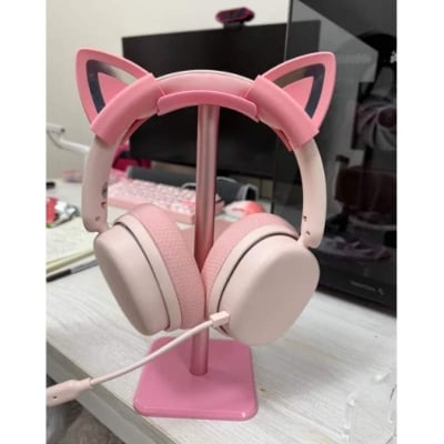 Picture of Headphone Bracket Hanger Black White Headset Earphone Hanger Holder Headphone Stand Desk Head Mounted Hook Display Holder Rack-Black