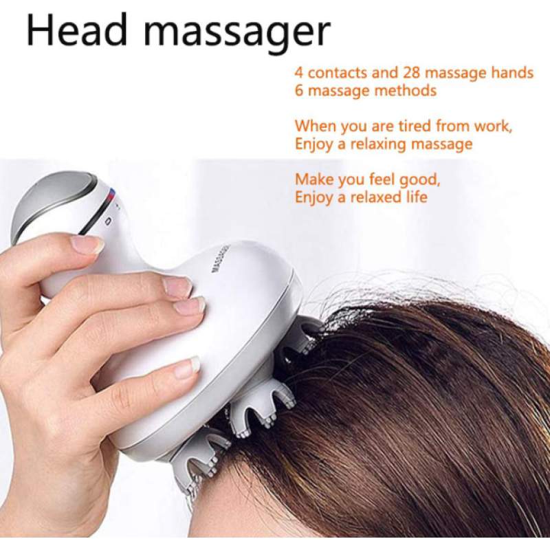 Picture of Smart Scalp Massager for Relaxing Full Body Massage with 3 Speed Settings Black-Grey