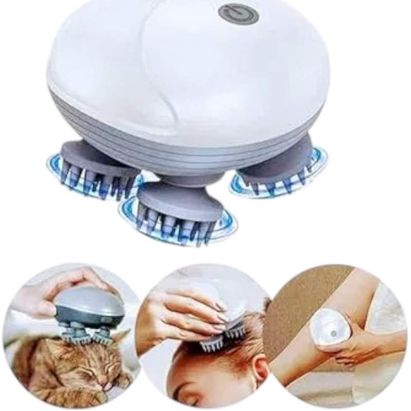 Picture of Smart Scalp Massager for Relaxing Full Body Massage with 3 Speed Settings Black-Grey