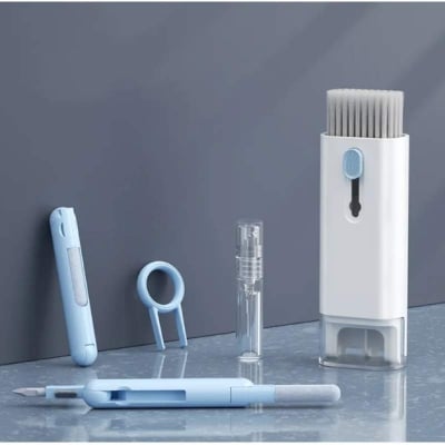 Picture of 7 in 1 touch screen cleaner brush Earbuds Earphone Cleaning Cleaning Tools Keyboard Cleaner Kit Airpod Screen Cleaner Pen kit-White