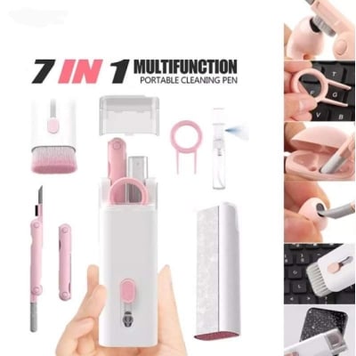 Picture of 7 in 1 touch screen cleaner brush Earbuds Earphone Cleaning Cleaning Tools Keyboard Cleaner Kit Airpod Screen Cleaner Pen kit-White