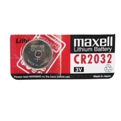 Picture of CR2032 Lithium 3v Battery,Made in Japan . Multi purpose use-Silver