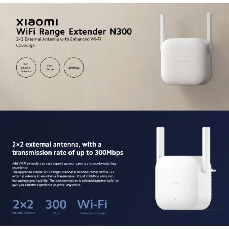 Picture of Xiaomi Mi N300 WiFi Range Extender Router-White