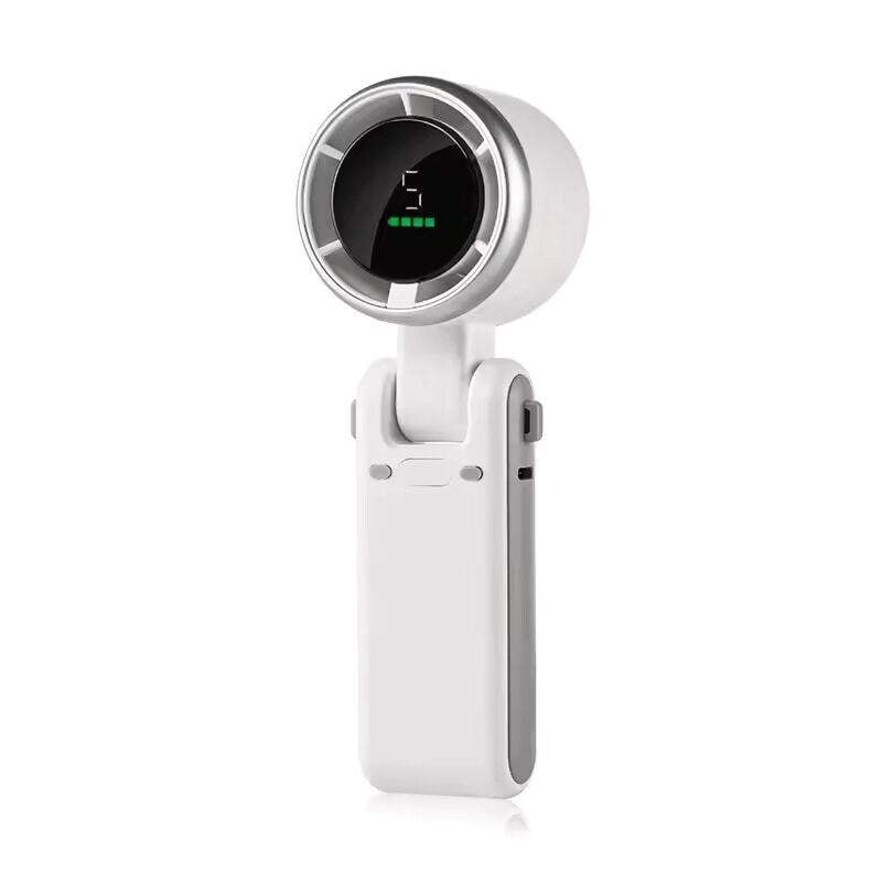 Picture of Portable Handheld Mini Turbo Fan, USB Rechargeable Travel Neck Fan with 5 Speeds, 3600mAh Battery & 15000RPM Speed, Up to 12 Working Hours, 3 IN 1 Foldable Personal Cooling Fan for Travel/Home/Office-Multicolor