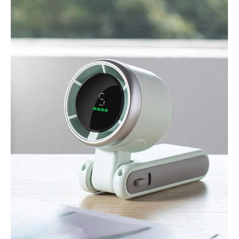 Picture of Portable Handheld Mini Turbo Fan, USB Rechargeable Travel Neck Fan with 5 Speeds, 3600mAh Battery & 15000RPM Speed, Up to 12 Working Hours, 3 IN 1 Foldable Personal Cooling Fan for Travel/Home/Office-Multicolor