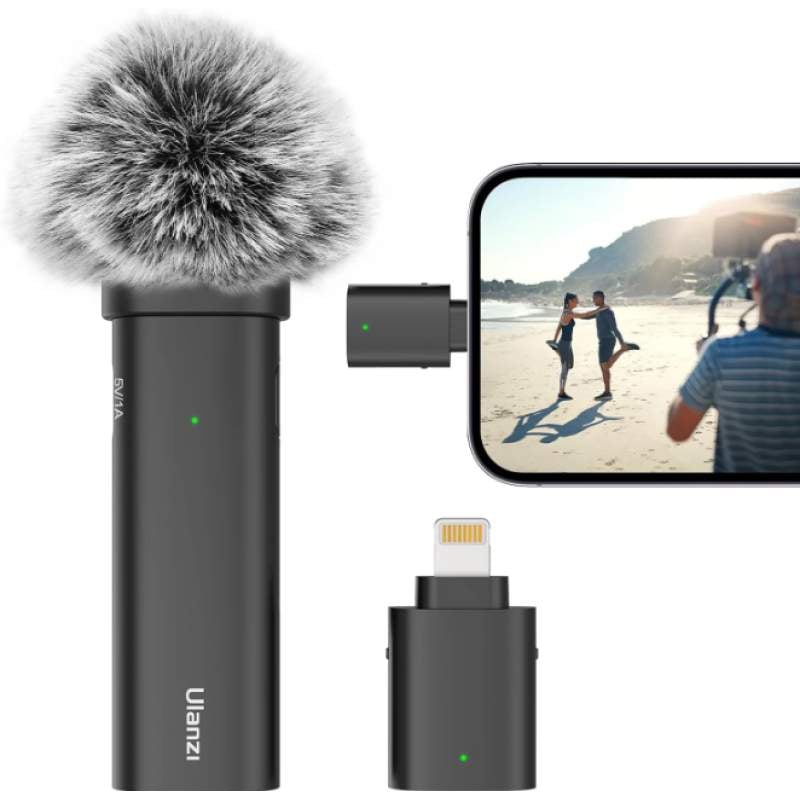 Picture of Ulanzi WM-10 Wireless Clip-On Microphone for Type-C Mobile-black