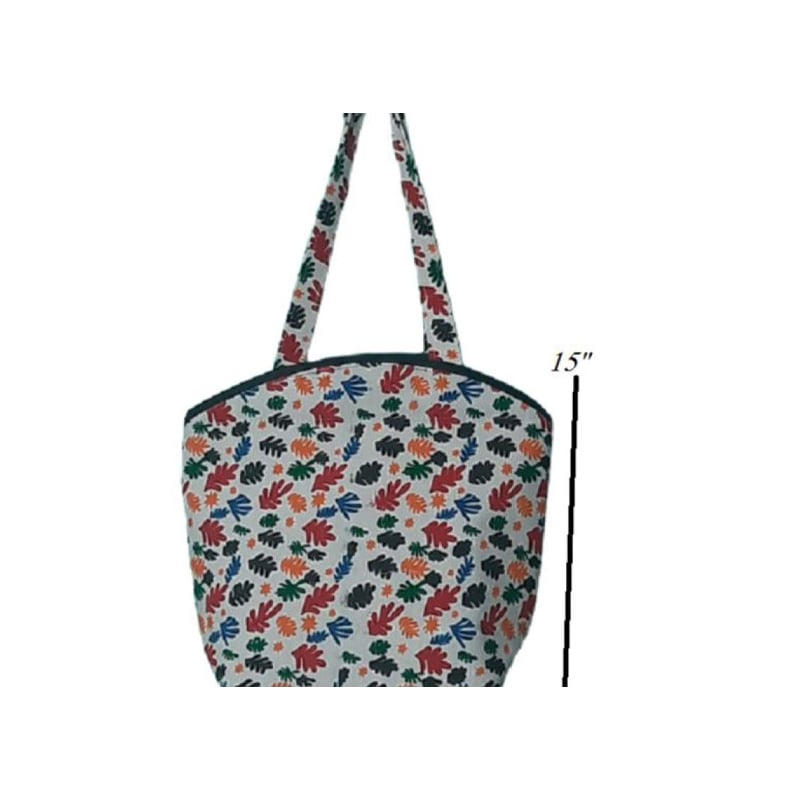 Picture of Jut cotton ladies shoulder bag for women big size-Multicolor