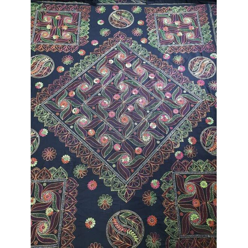 Picture of Hand made Bed sheet for bed room-Multicolor