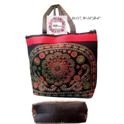 Picture of Hande made college bag for student-Multicolor