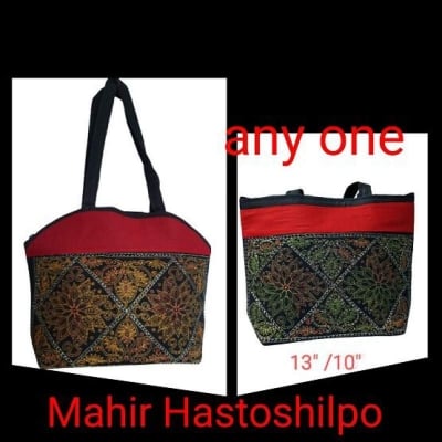 Picture of Hand made office bag for women-Multicolor