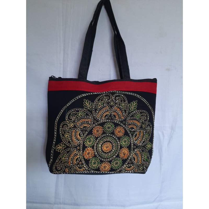 Picture of Hand made office bag for women-Multicolor