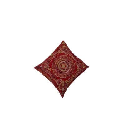Picture of Hand made cushion cover red/ black 1 piece-Maroon