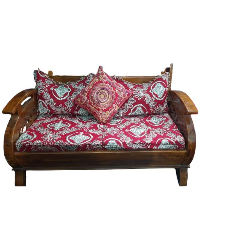 Picture of Hand made cushion cover red/ black 1 piece-Maroon