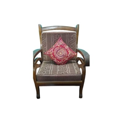 Picture of Hand made cushion cover red/ black 1 piece-Maroon