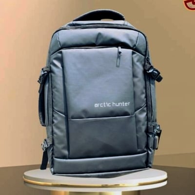 Picture of Arctic Hunter Travel Bag - Fabric Multilayer Suitcase Backpack - Expandable Business & School Style with Ergonomic Fit - Black