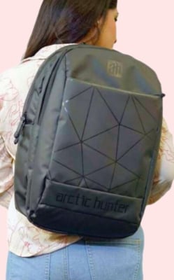 Picture of Stylish School Bag for Boys and Girls - All-Season Oxford Fabric Laptop Backpack - Multi-Compartment Travel Design with Ergonomic Fit - Black