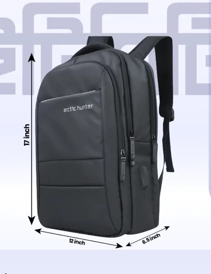 Picture of Arctic Hunter Laptop Bag for Men - Business Backpack - Multi-Compartment Office & College Style with Ergonomic Fit - Black