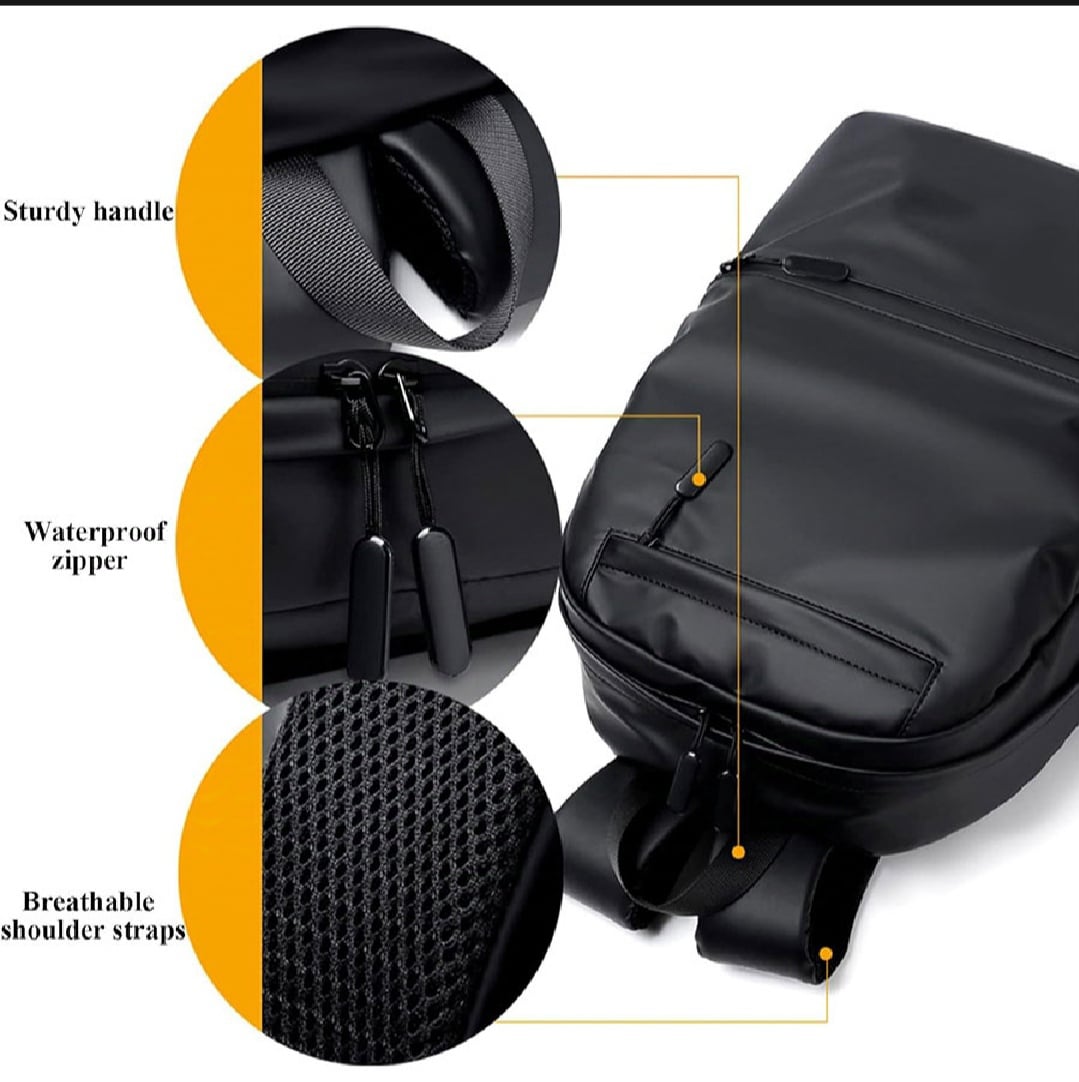Picture of Backpack for men High Quality University College Backpack , Waterproof Laptop Bag Fashion backpack - Black