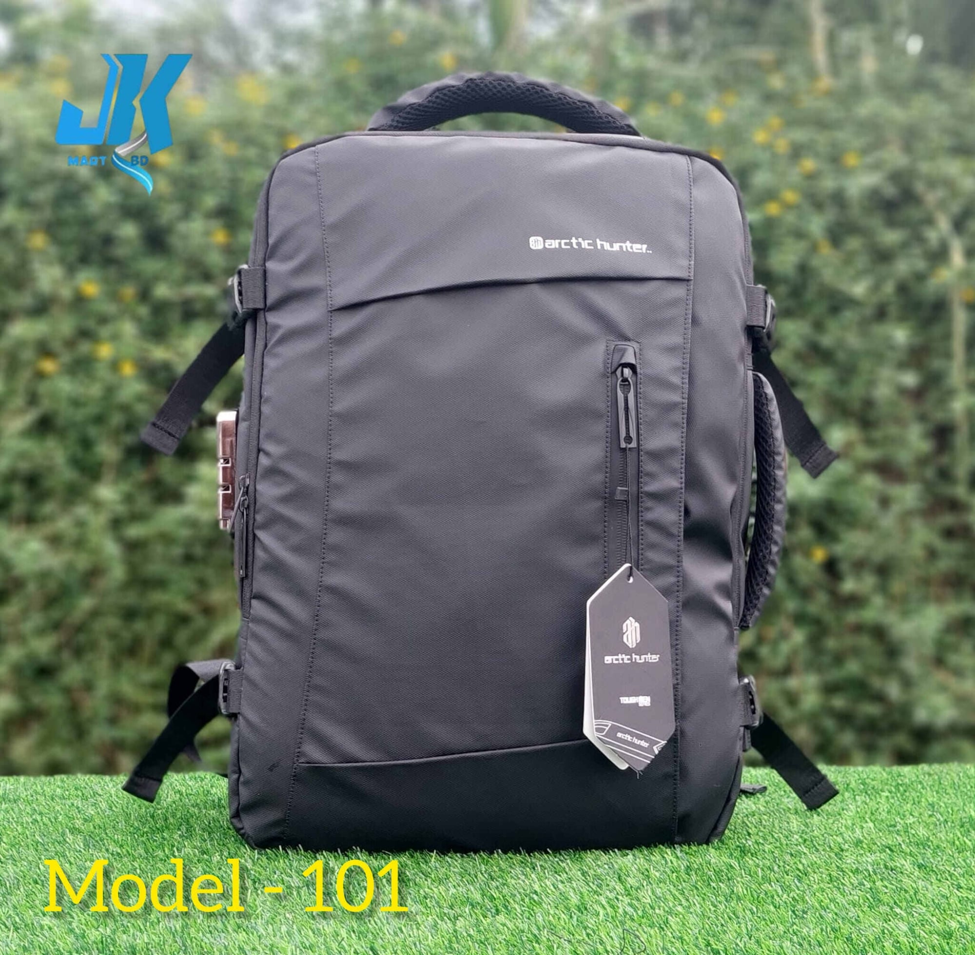 Picture of Arctic Hunter Bags for Men - All-Season Oxford Fabric Travel Backpack - 18.5 Inch Multilayer Suitcase Style with Expandable Design - Black