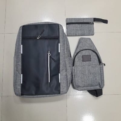 Picture of 3PCS Combo backpack Men's Casual Waterproof Laptop Backpack Set College & Computer Bag